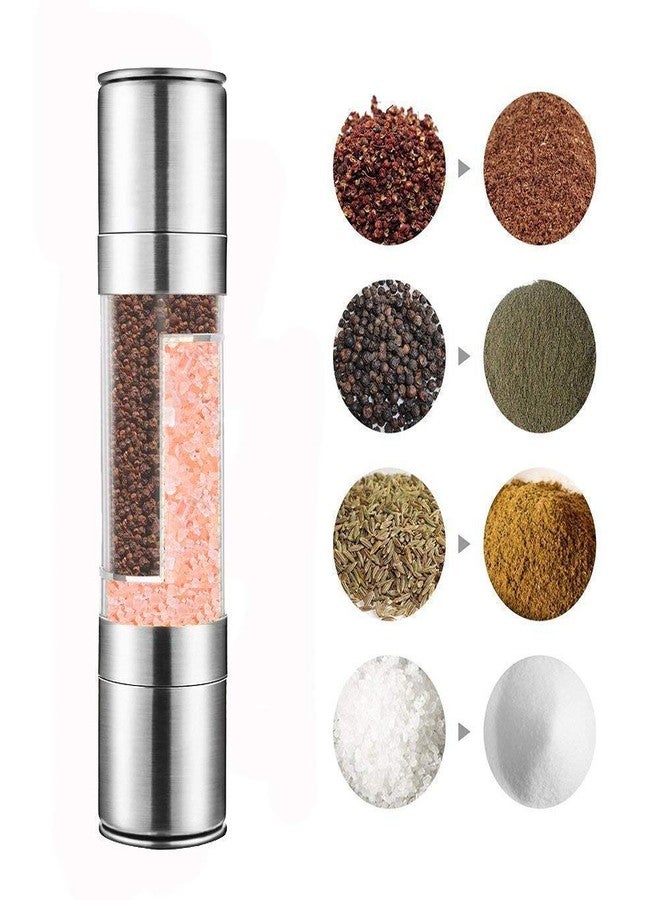 Nirvisha Stainless Steel 2 in 1 Adjustable Ceramic Shaker Spice Hand Mill Kitchen Tool - Image 4
